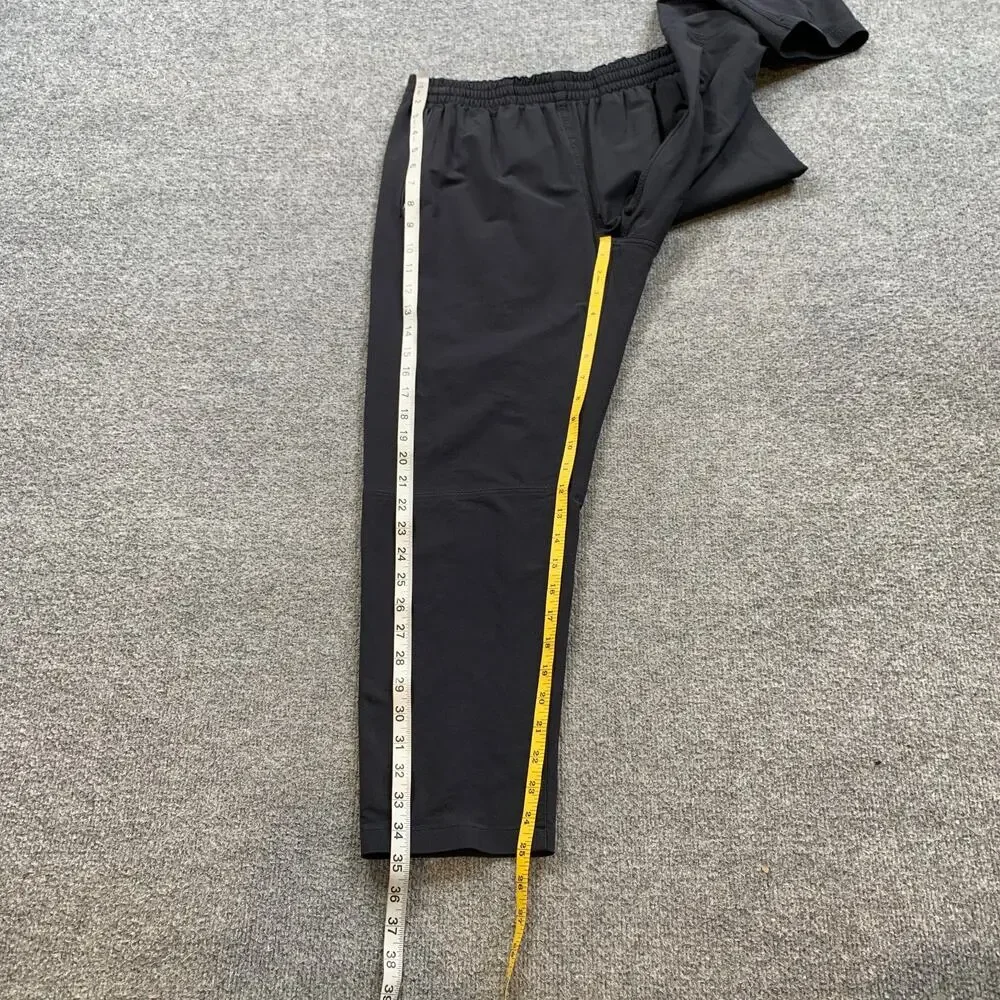 Outdoor Voices Pants Mens M Medium Black Nylon Blend Stretch Cropped Drawstring